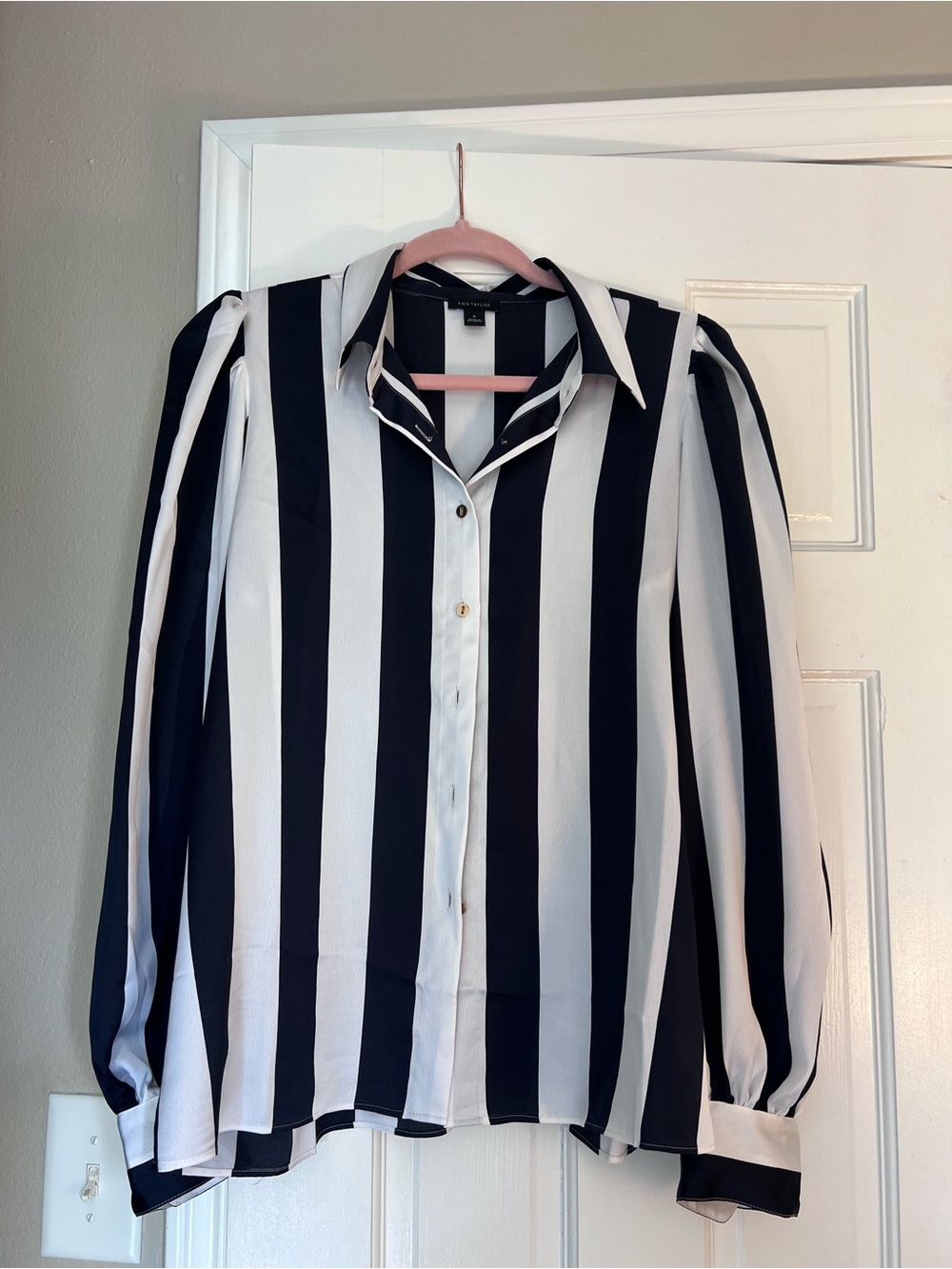 Ann Taylor Vertical Stripe Shirt